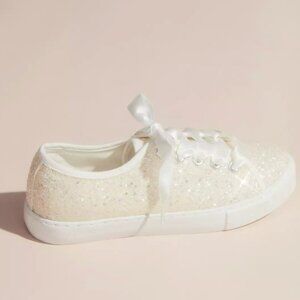 White Bridal Sneakers with Silky Laces